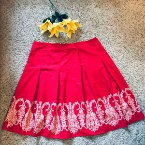 🔥HP🔥Beautiful RED Pleated Skirt 🌹Size XXL 🌹